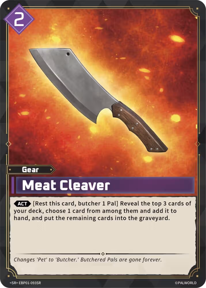 Meat Cleaver SR EBP01-093SR Palworld card