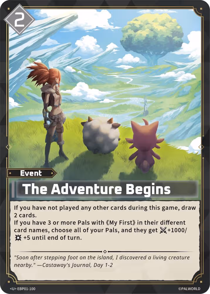 The Adventure Begins EBP01-100 Palworld card