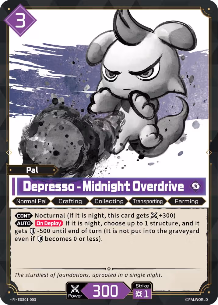 Depresso - Midnight Overdrive ESS01-003 Palworld card