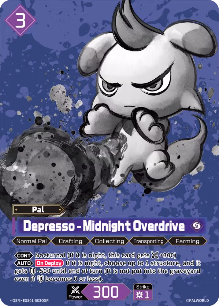 Depresso - Midnight Overdrive OSR ESS01-003OSR Palworld card