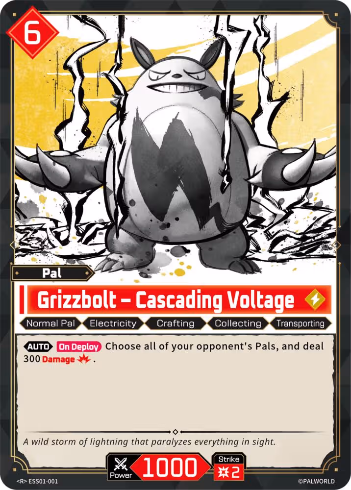 Grizzbolt - Cascading Voltage ESS01-001 Palworld card
