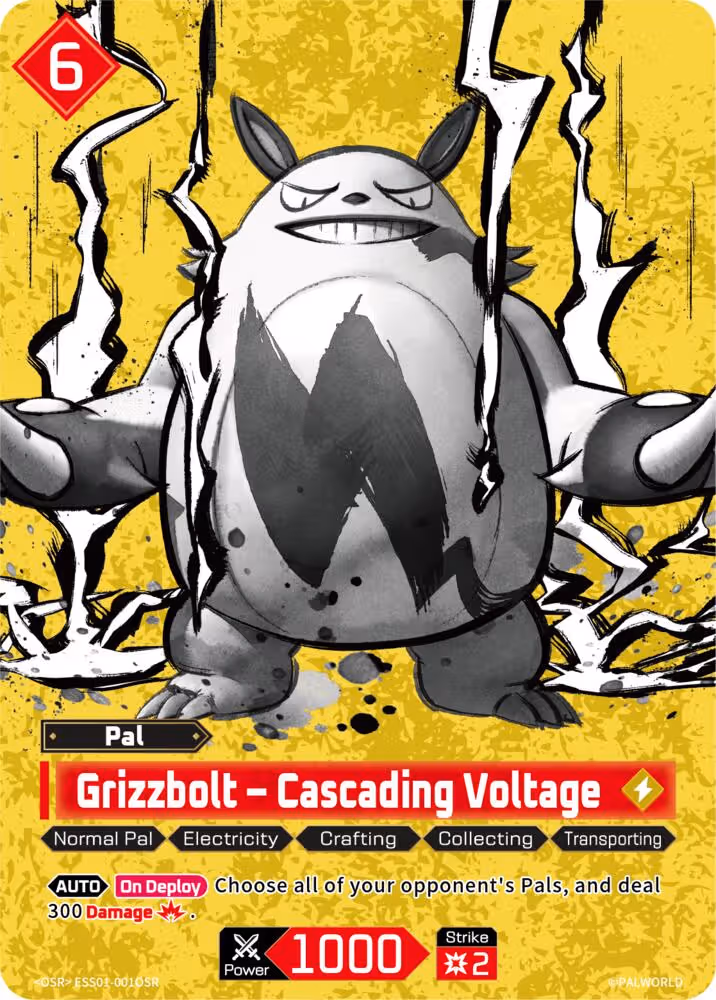 Grizzbolt - Cascading Voltage OSR ESS01-001OSR Palworld card