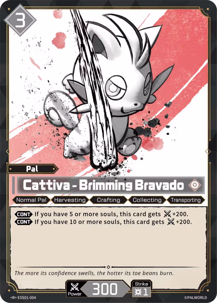 Cattiva - Brimming Bravado ESS01-004 Palworld card