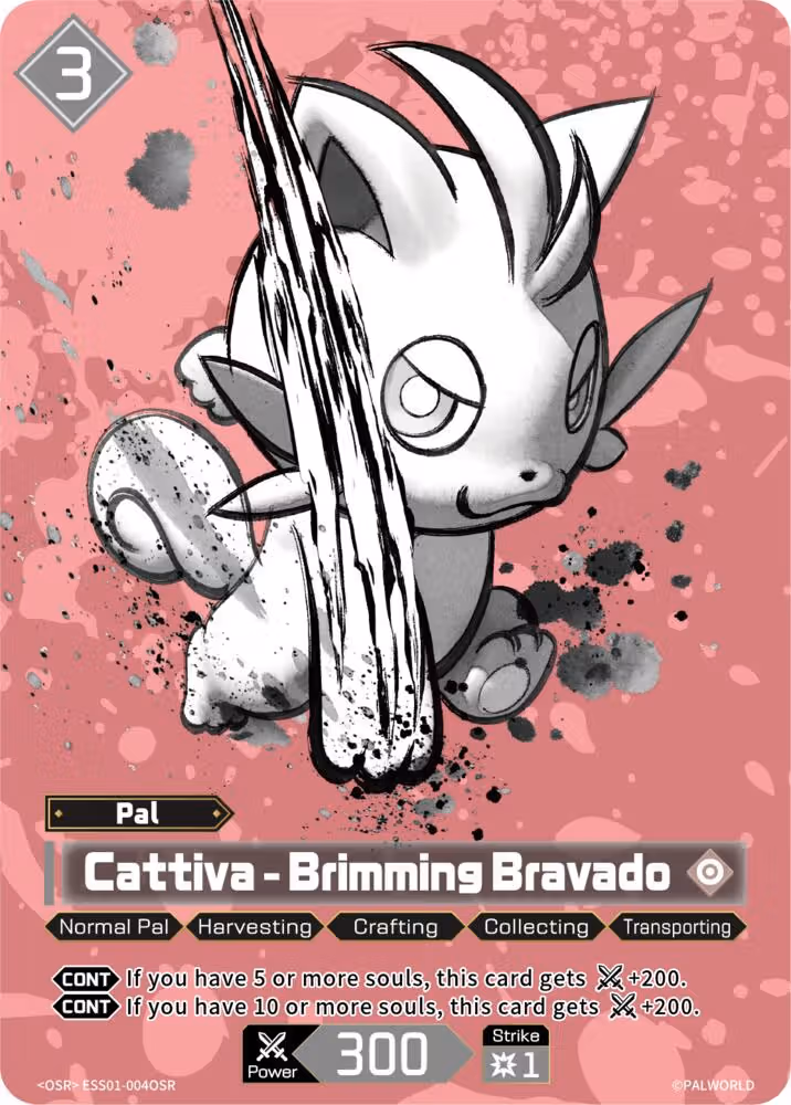 Cattiva - Brimming Bravado OSR ESS01-004OSR Palworld card
