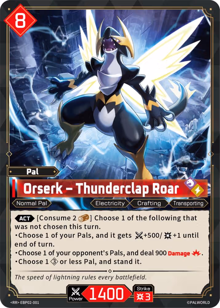 Orserk - Thunderclap Roar EBP02-001 Palworld card