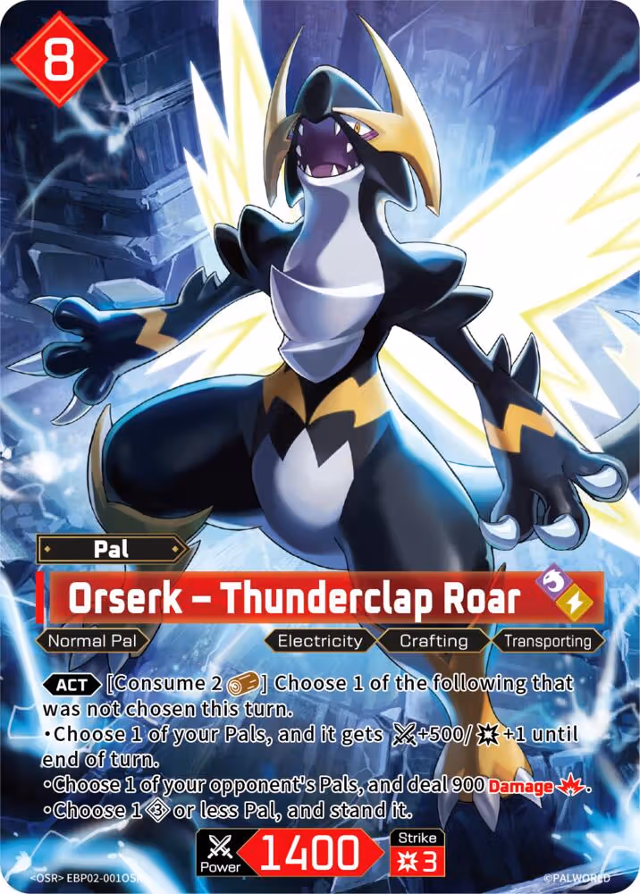Orserk - Thunderclap Roar OSR EBP02-001OSR Palworld card