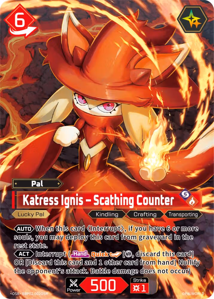 Katress Ignis - Scathing Counter OSR EBP02-002OSR Palworld card