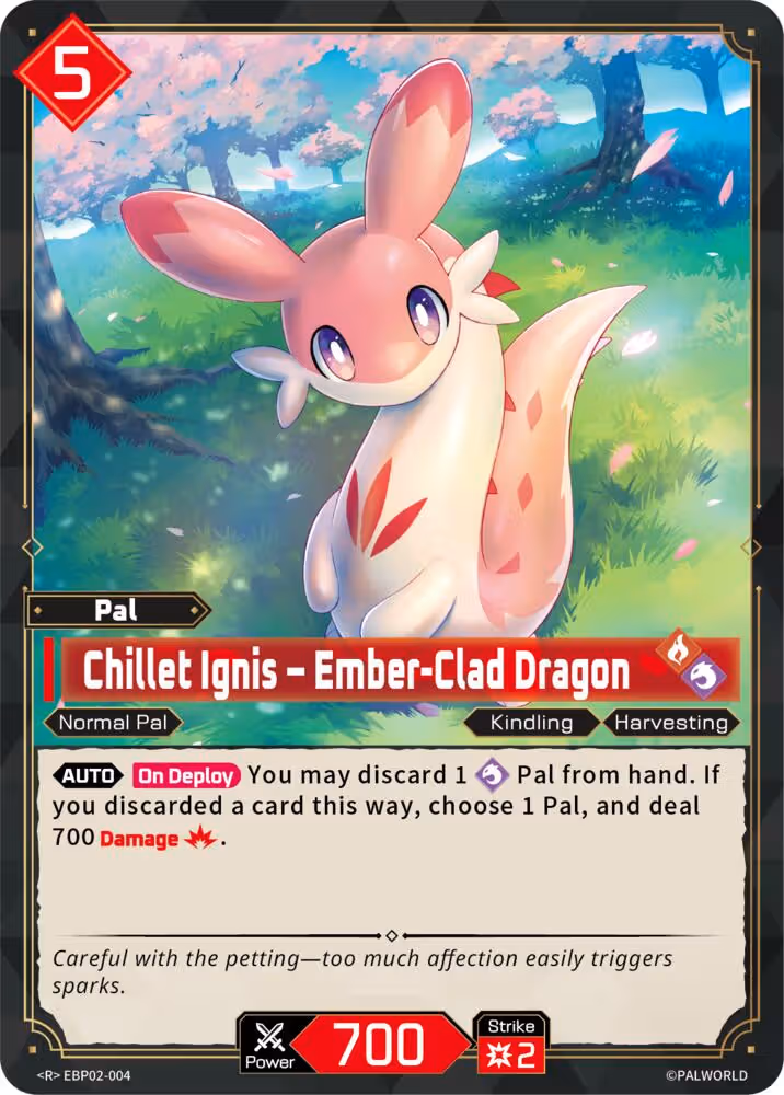 Chillet Ignis - Ember-Clad Dragon EBP02-004 Palworld card