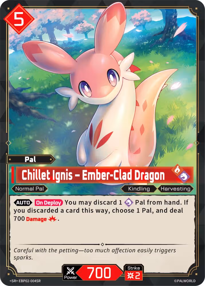Chillet Ignis - Ember-Clad Dragon SR EBP02-004SR Palworld card