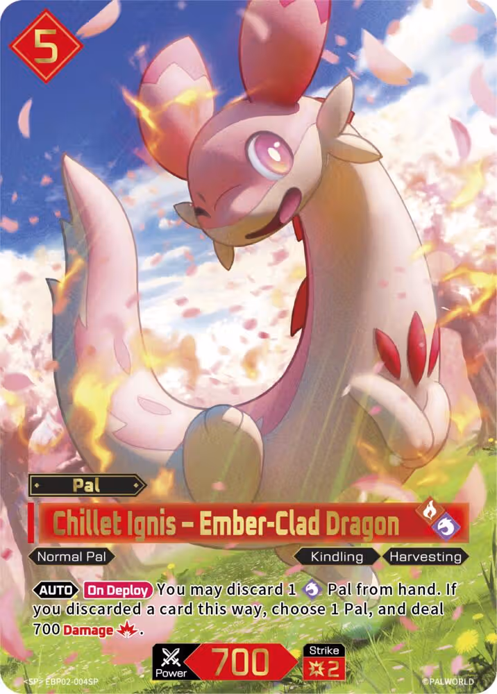 Chillet Ignis - Ember-Clad Dragon SP EBP02-004SP Palworld card