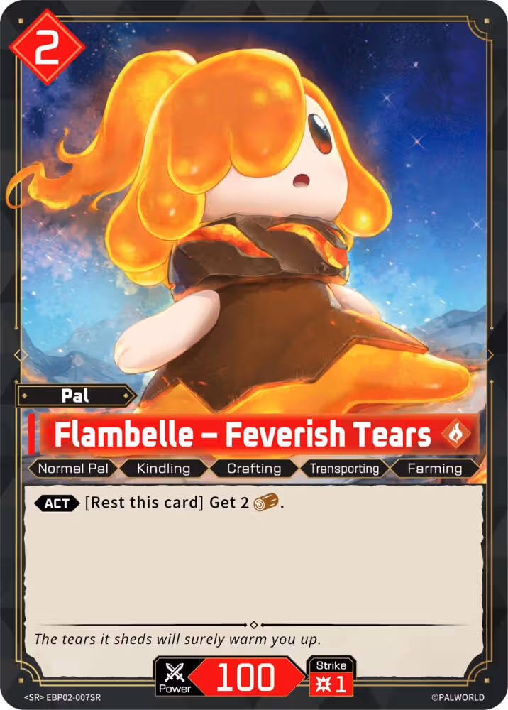 Flambelle - Feverish Tears SR EBP02-007SR Palworld card