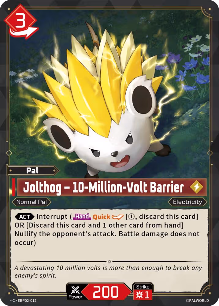 Jolthog - 10-Million-Volt Barrier EBP02-012 Palworld card