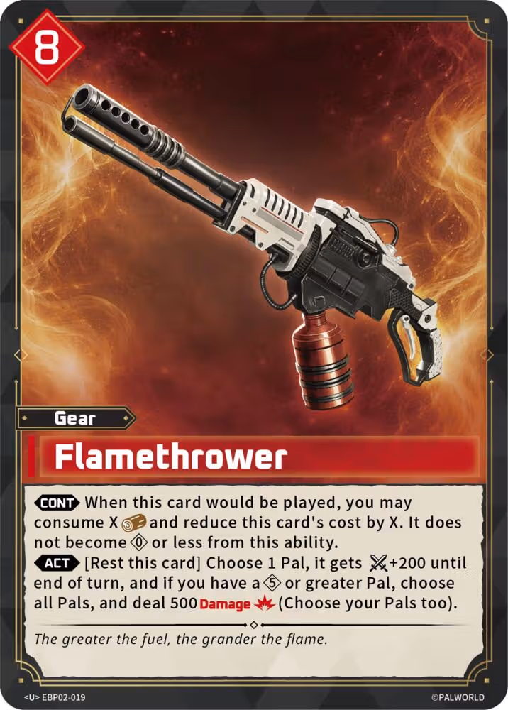Flamethrower EBP02-019 Palworld card