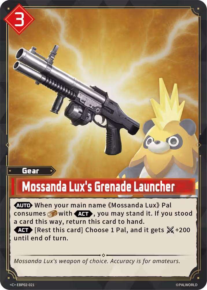 Mossanda Lux's Grenade Launcher EBP02-021 Palworld card
