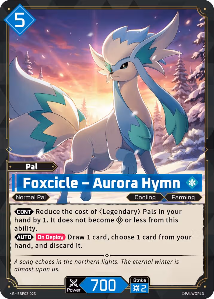 Foxcicle - Aurora Hymn EBP02-026 Palworld card