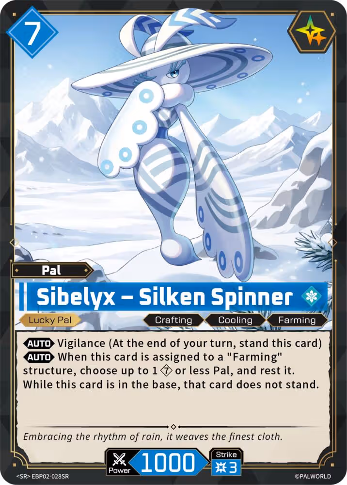Sibelyx - Silken Spinner SR EBP02-028SR Palworld card