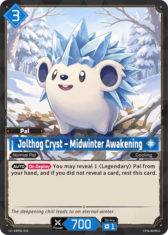 Jolthog Cryst - Midwinter Awakening EBP02-029 Palworld card