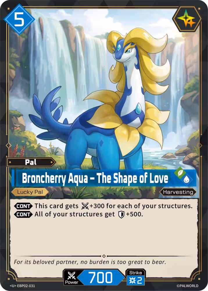 Broncherry Aqua - The Shape of Love EBP02-031 Palworld card