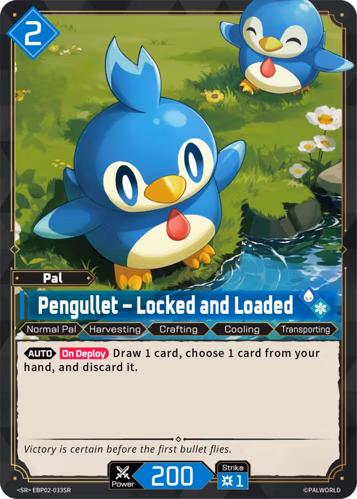 Pengullet - Locked and Loaded SR EBP02-033SR Palworld card
