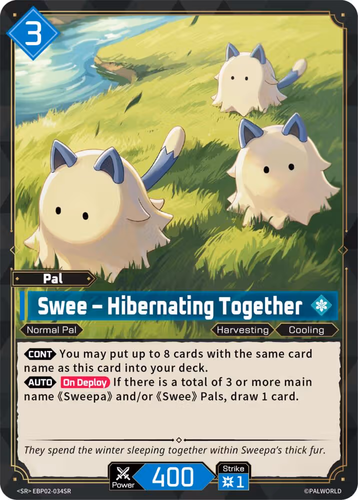 Swee - Hibernating Together SR EBP02-034SR Palworld card