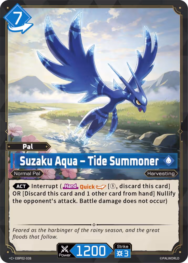Suzaku Aqua - Tide Summoner EBP02-038 Palworld card