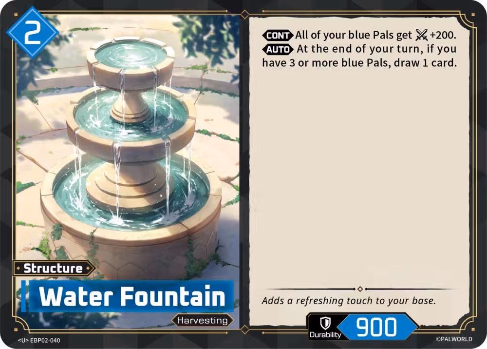 Water Fountain EBP02-040 Palworld card