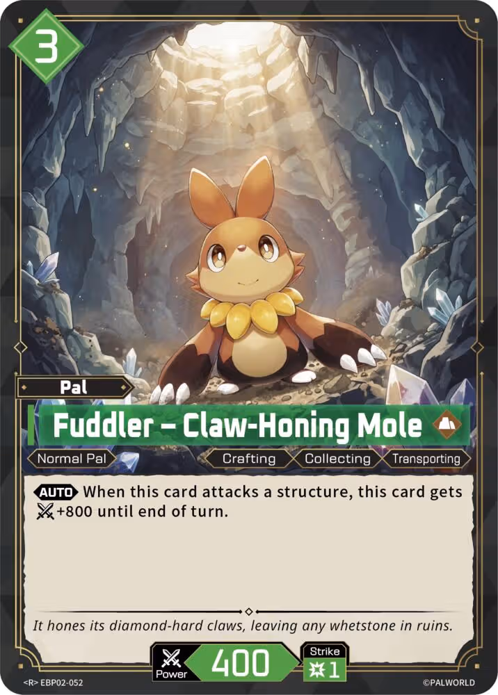 Fuddler - Claw-Honing Mole EBP02-052 Palworld card