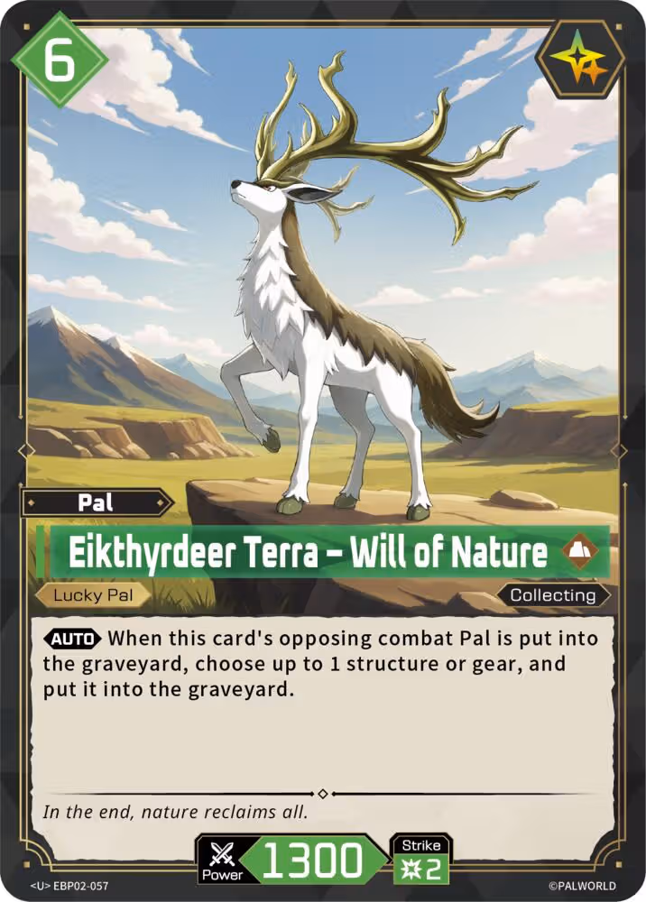 Eikthyrdeer Terra - Will of Nature EBP02-057 Palworld card