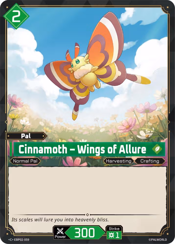 Cinnamoth - Wings of Allure EBP02-059 Palworld card