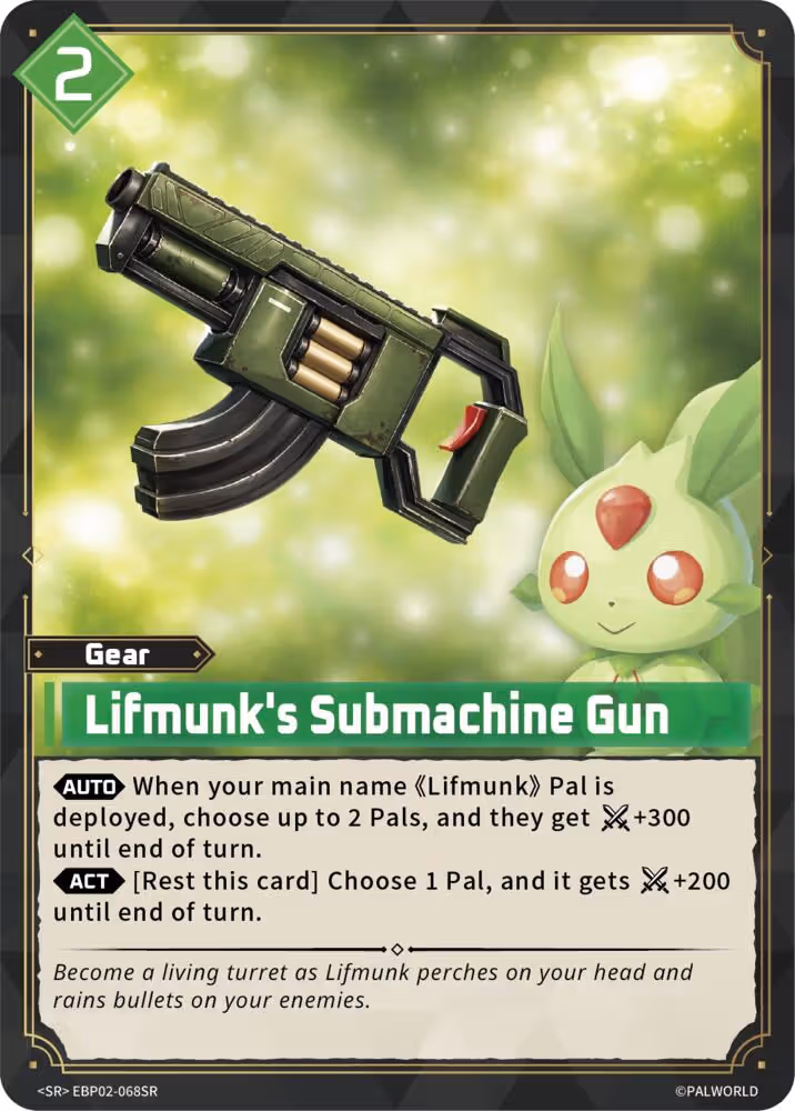 Lifmunk's Submachine Gun SR EBP02-068SR Palworld card
