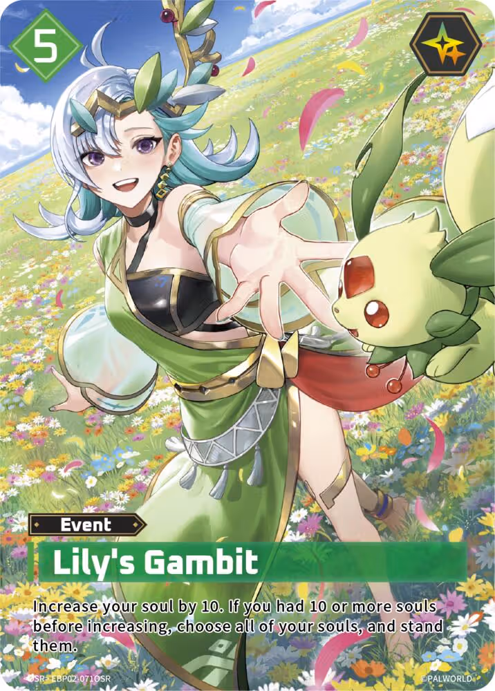 Lily's Gambit OSR EBP02-071OSR Palworld card
