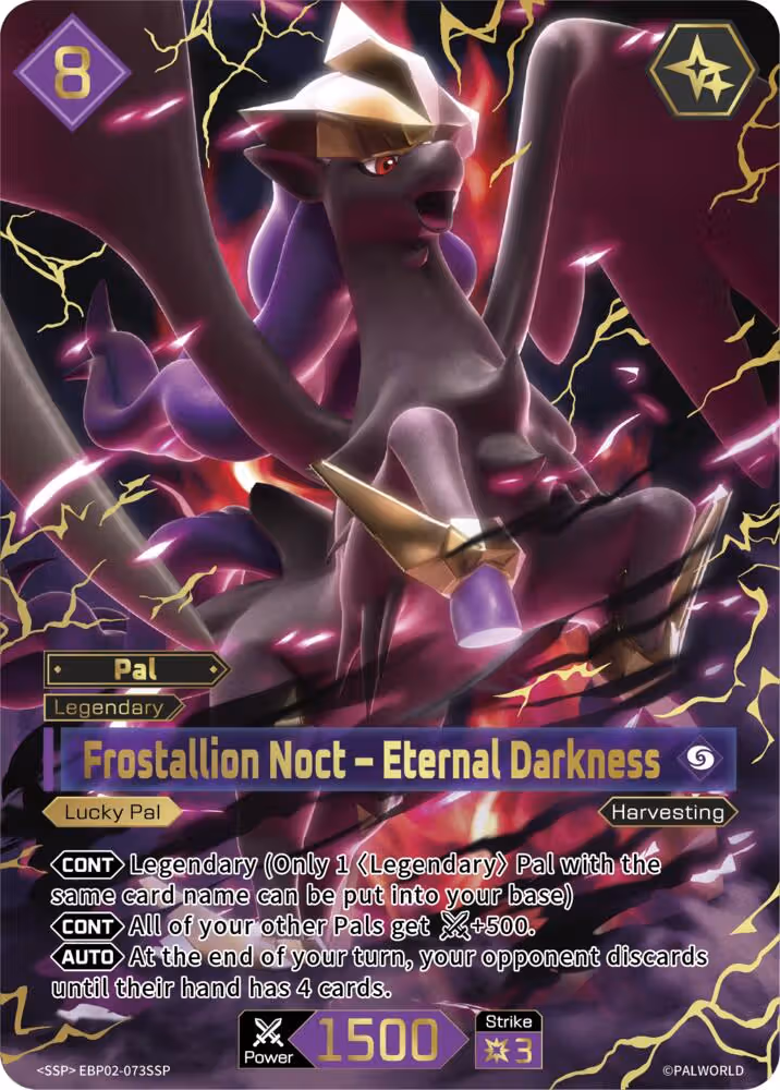 Frostallion Noct - Eternal Darkness SSP EBP02-073SSP Palworld card
