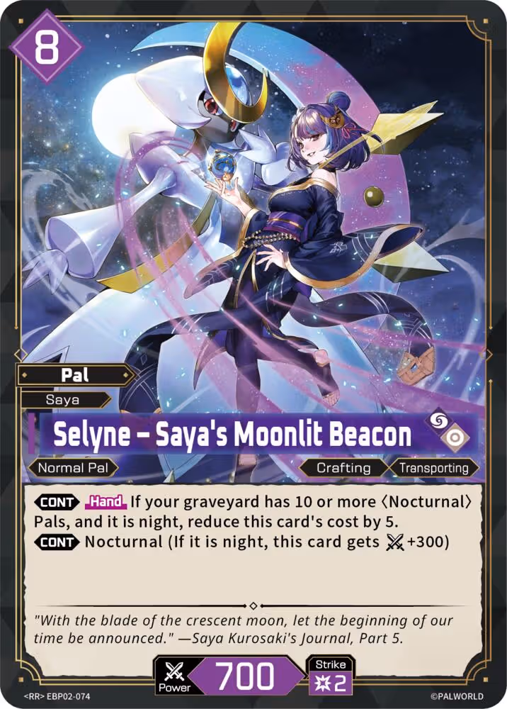 Selyne - Saya's Moonlit Beacon EBP02-074 Palworld card