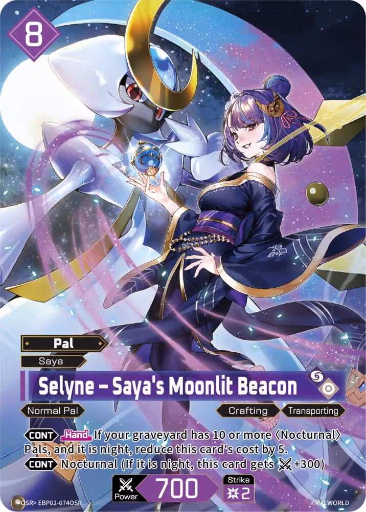 Selyne - Saya's Moonlit Beacon OSR EBP02-074OSR Palworld card