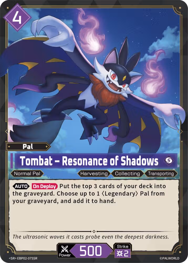 Tombat - Resonance of Shadows SR EBP02-075SR Palworld card