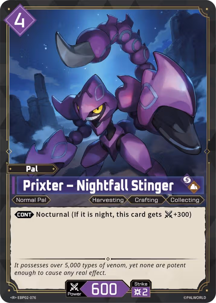 Prixter - Nightfall Stinger EBP02-076 Palworld card