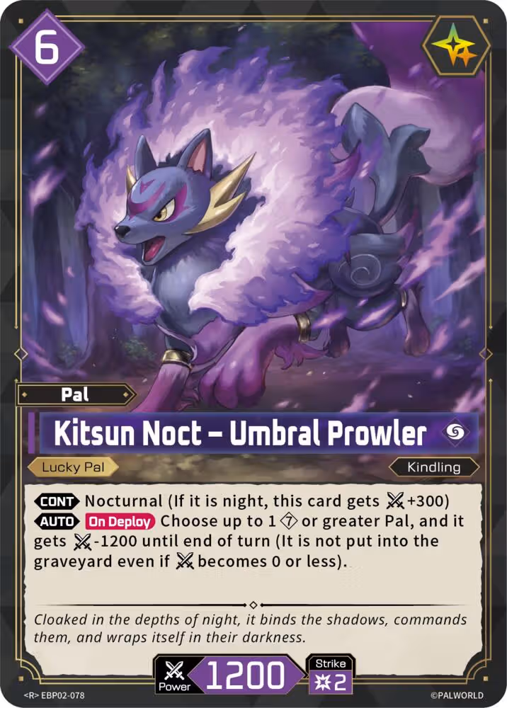 Kitsun Noct - Umbral Prowler EBP02-078 Palworld card