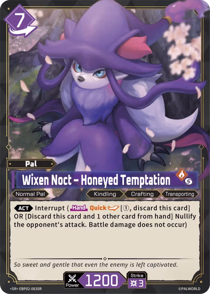 Wixen Noct - Honeyed Temptation SR EBP02-083SR Palworld card