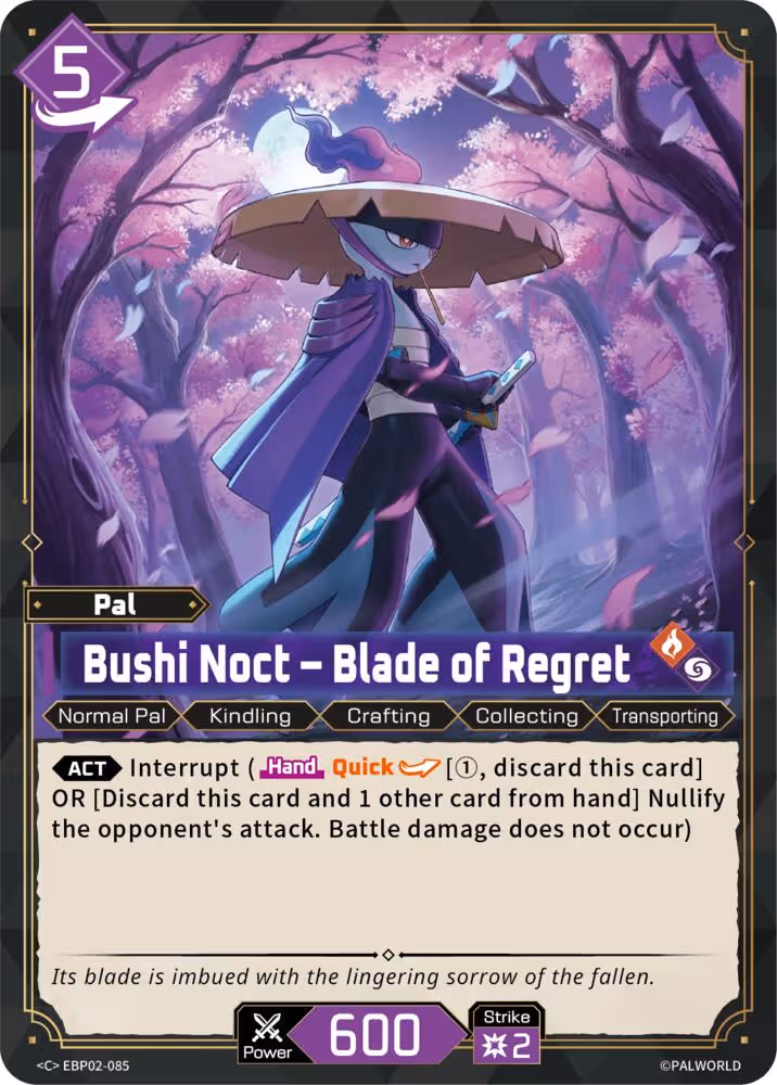 Bushi Noct - Blade of Regret EBP02-085 Palworld card