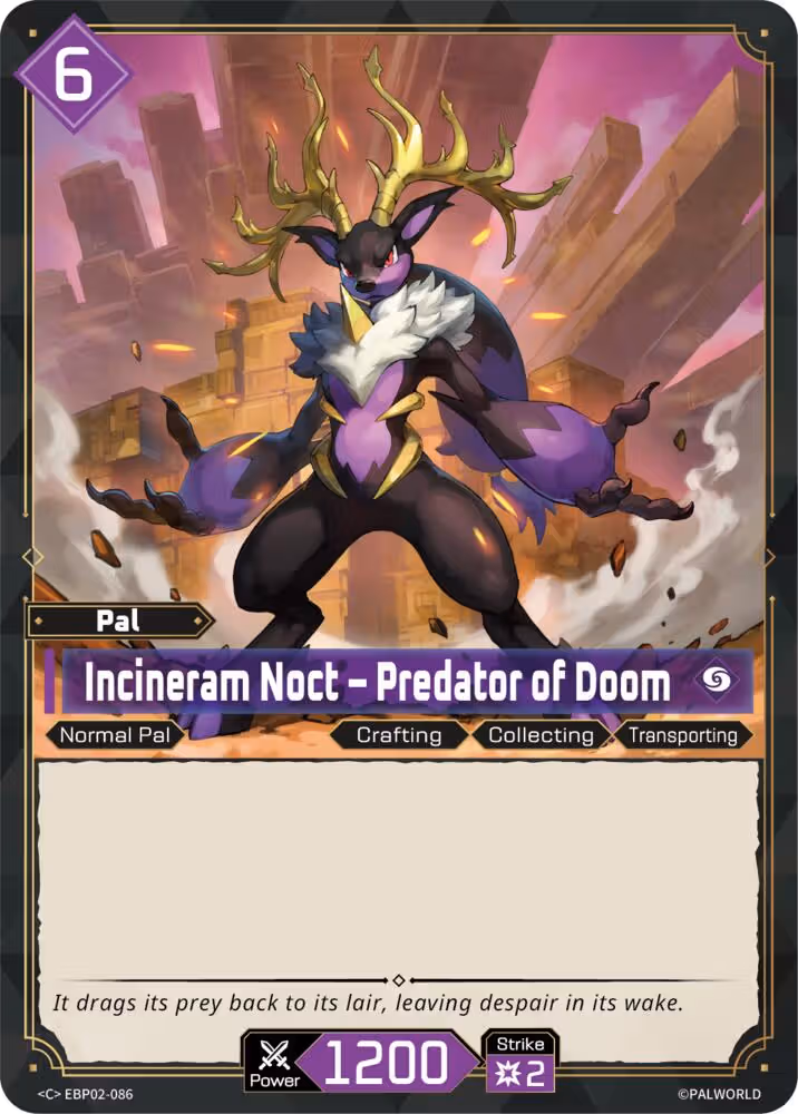 Incineram Noct - Predator of Doom EBP02-086 Palworld card