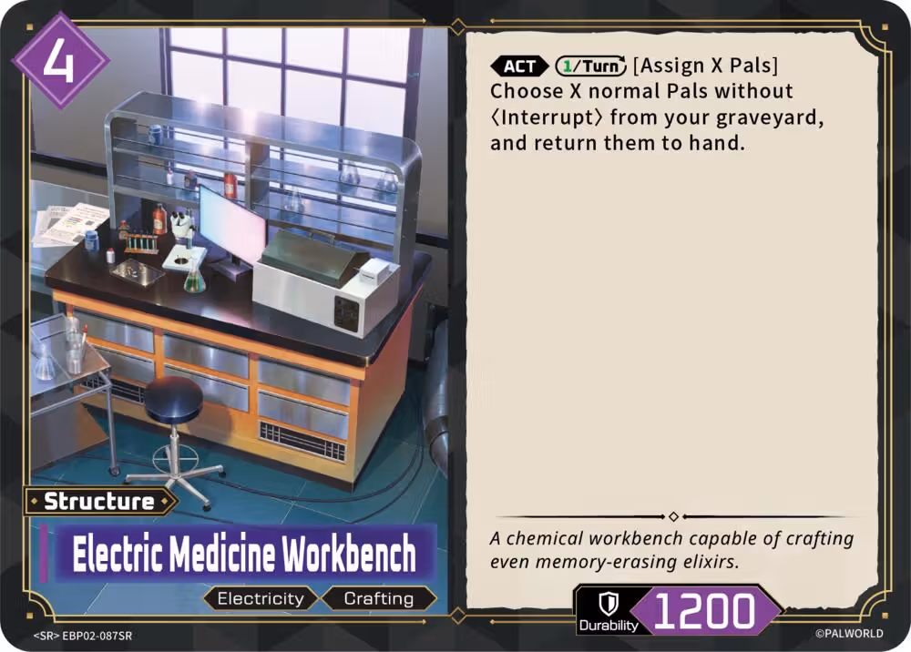 Electric Medicine Workbench SR EBP02-087SR Palworld card