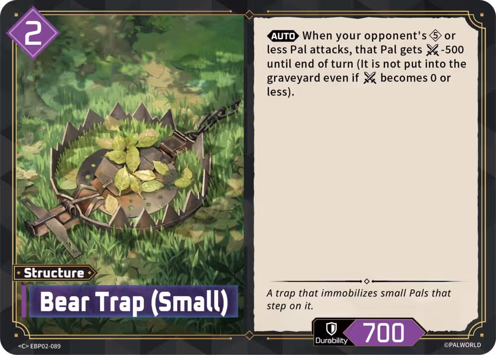 Bear Trap (Small) EBP02-089 Palworld card