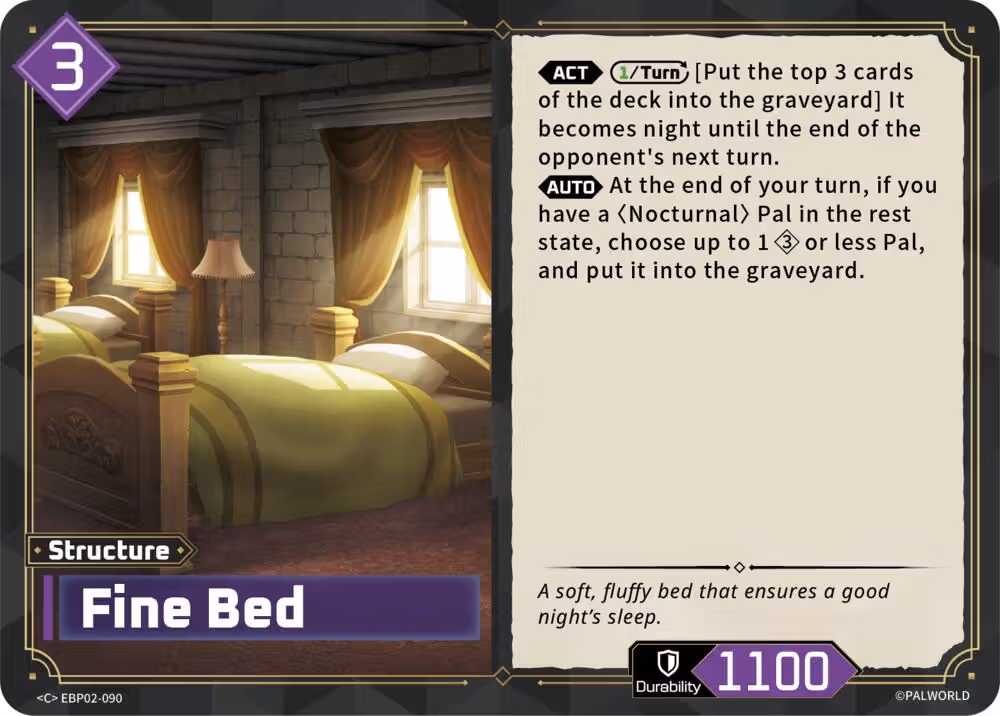 Fine Bed EBP02-090 Palworld card