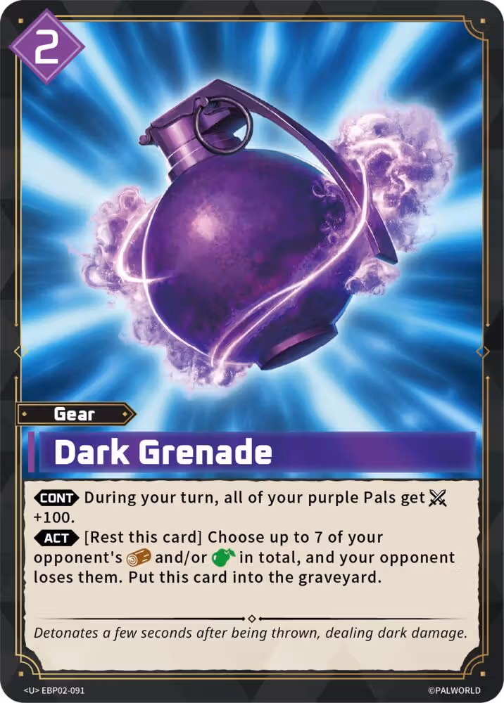 Dark Grenade EBP02-091 Palworld card
