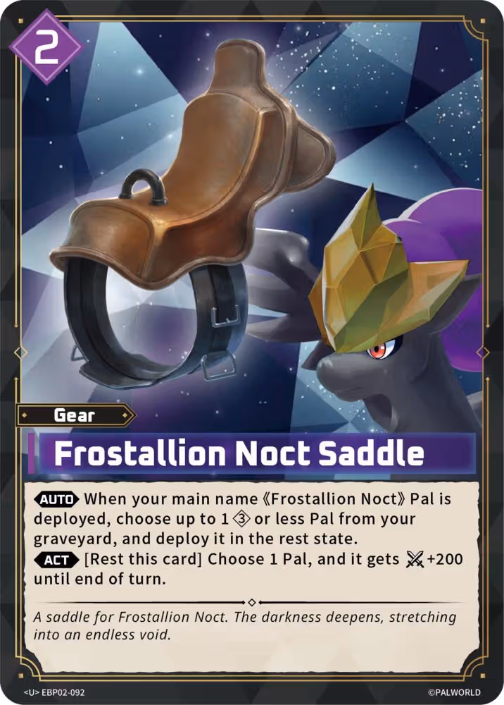 Frostallion Noct Saddle EBP02-092 Palworld card
