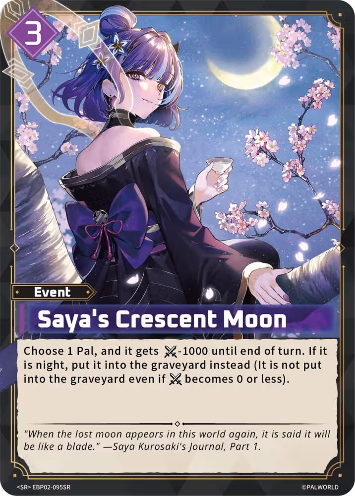 Saya's Crescent Moon SR EBP02-095SR Palworld card