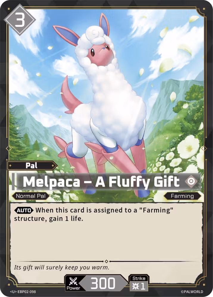 Melpaca - A Fluffy Gift EBP02-098 Palworld card