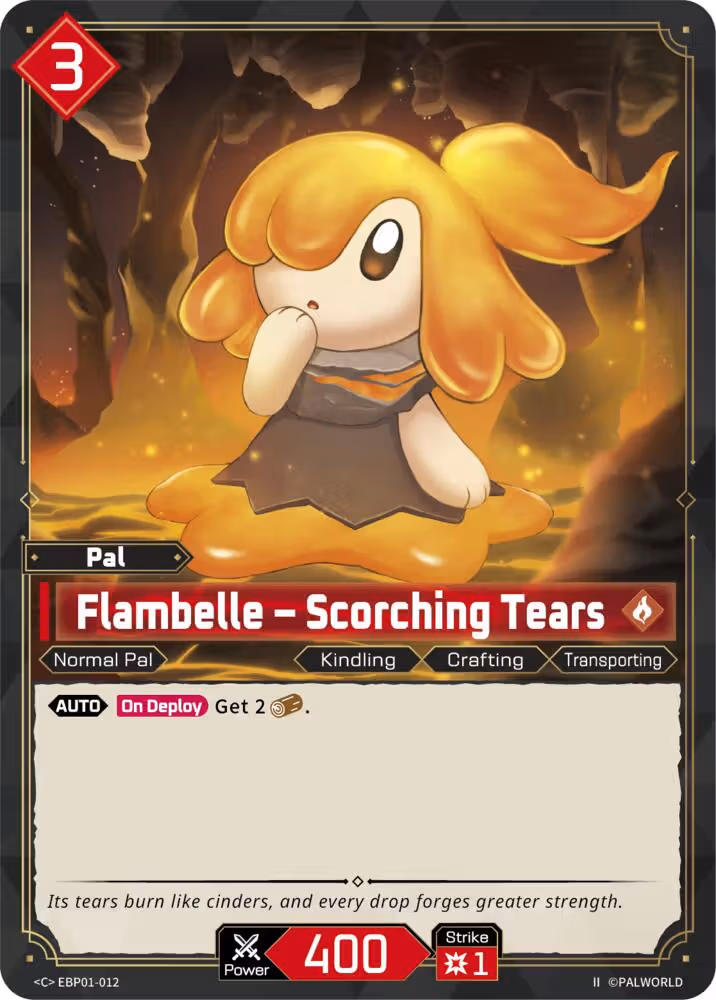 Flambelle - Scorching Tears C EBP01-012 2nd Edition Palworld card
