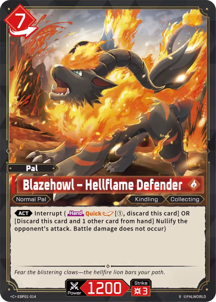 Blazehowl - Hellflame Defender C EBP01-014 2nd Edition Palworld card