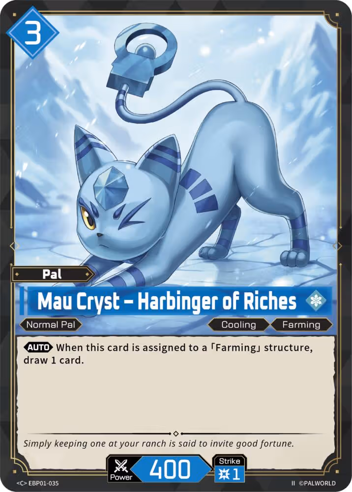 Mau Cryst - Harbinger of Riches C EBP01-035 2nd Edition Palworld card